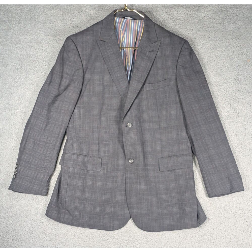 COOGI Luxe Blazer Men's 44 Regular Gray Wool Blend Sport Jacket